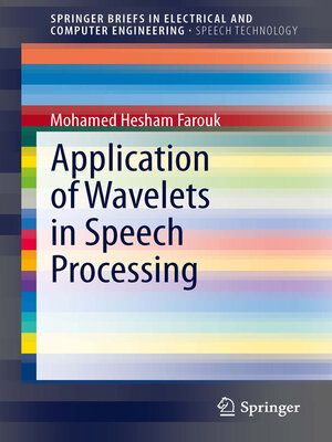 cover image of Application of Wavelets in Speech Processing